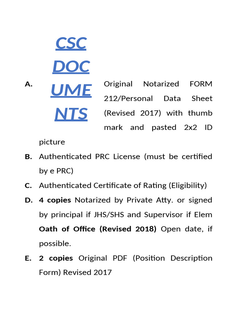 Required Documents for RQA 2024 Application | PDF | Document