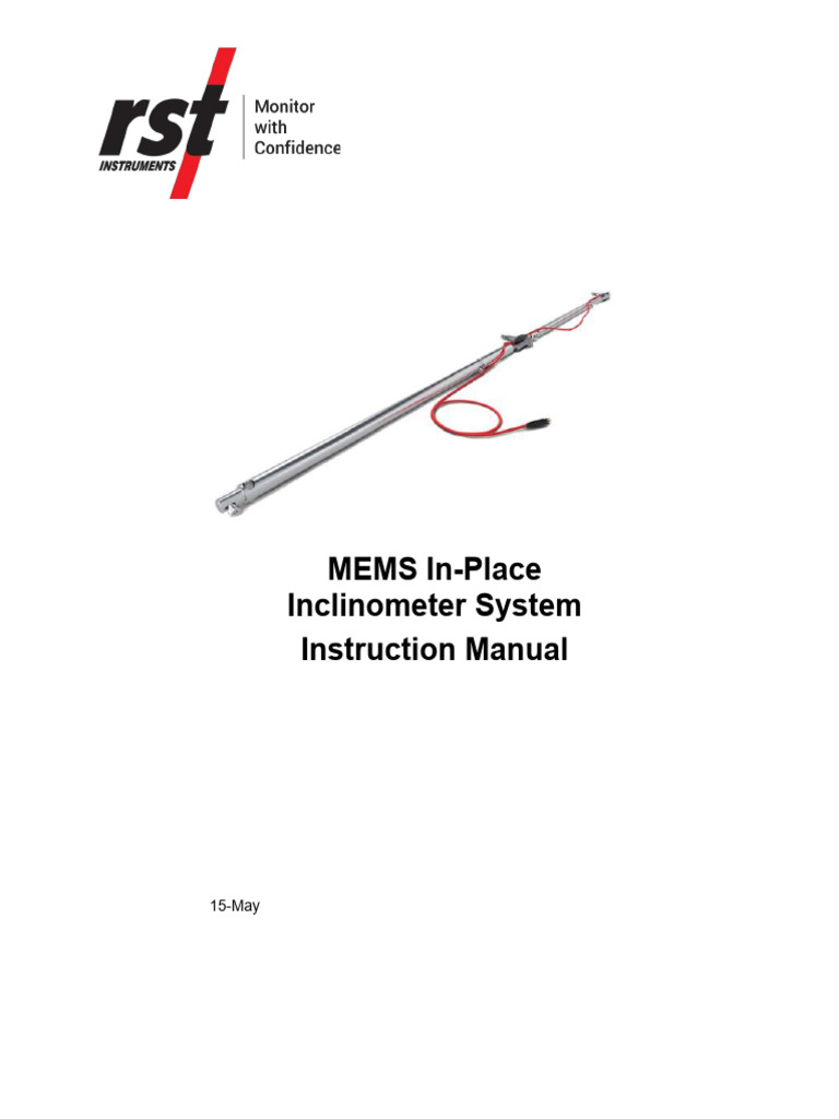 MEMS In-Place Inclinometer Manual | PDF | Electrical Connector | Equipment