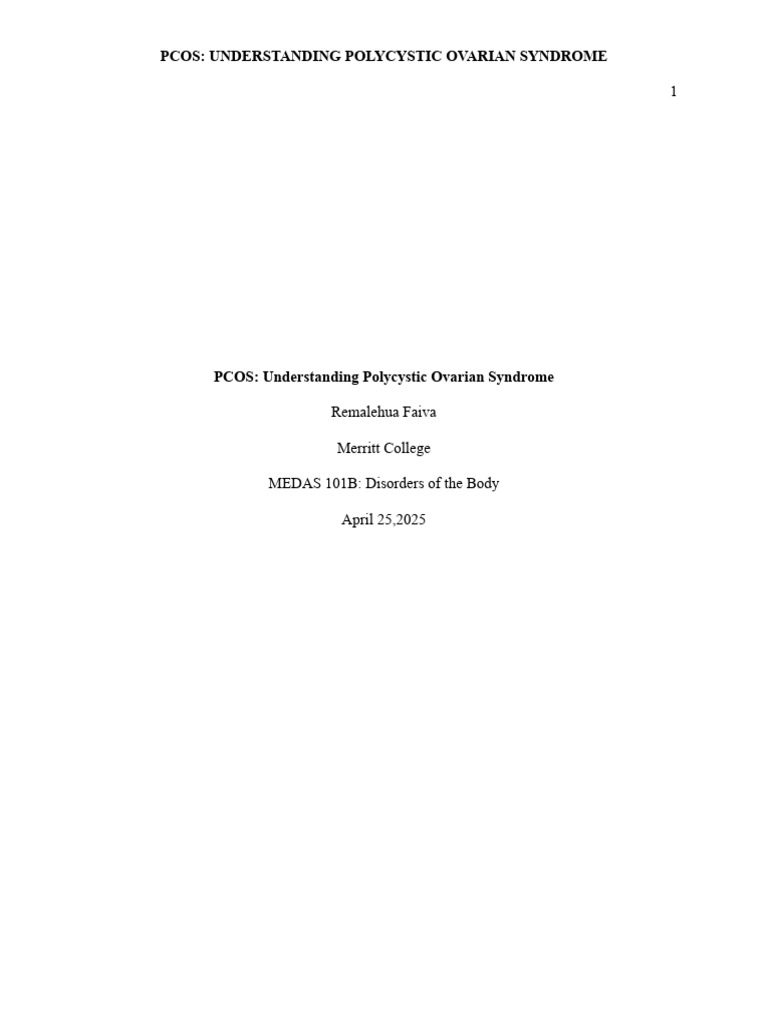 Research paper pcos | PDF | Polycystic Ovary Syndrome | Ovary