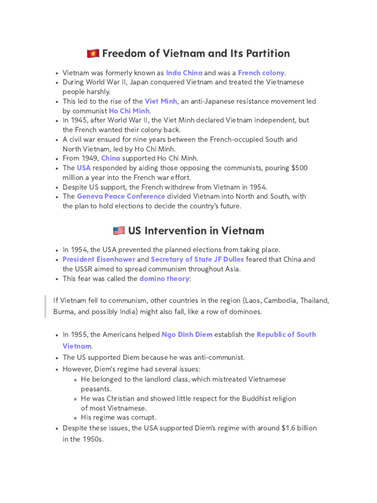 Vietnam War: Causes and Consequences | PDF | Vietnam War | Viet Cong