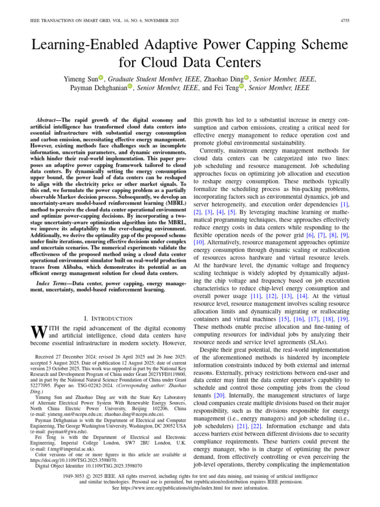 Adaptive Power Capping for Cloud Data Centers | PDF | Data Center ...