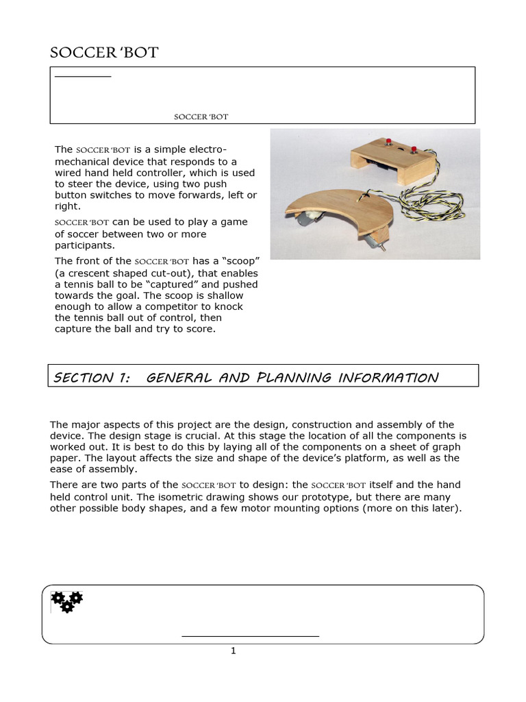 Build Your Own Soccer 'BOT Guide | PDF | Screw | Wire