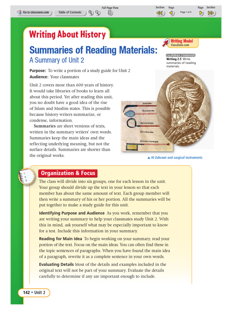Summarizing Unit 2 for Study Guide | PDF