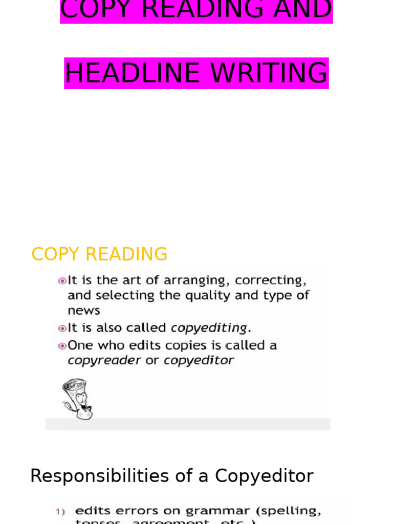 Copyediting and Headline Writing Guide | PDF