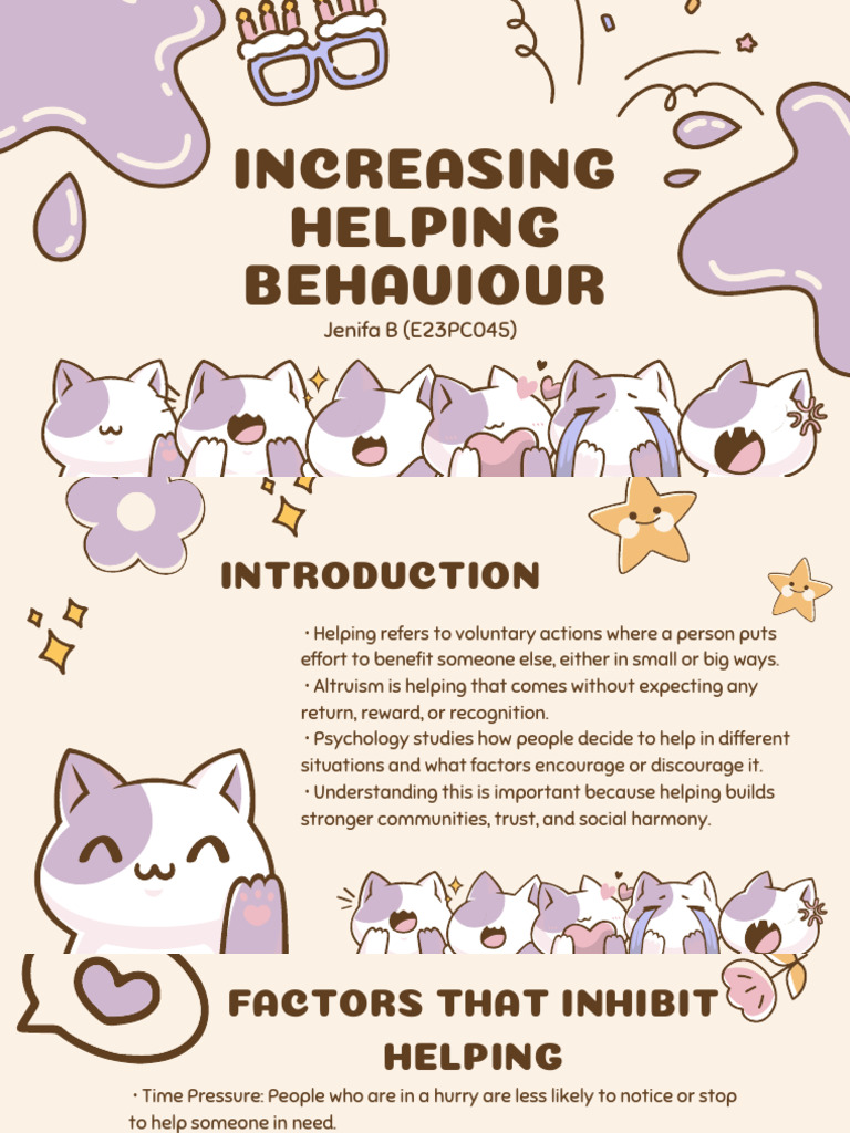 Factors Influencing Helping Behavior | PDF | Altruism | Organizational ...