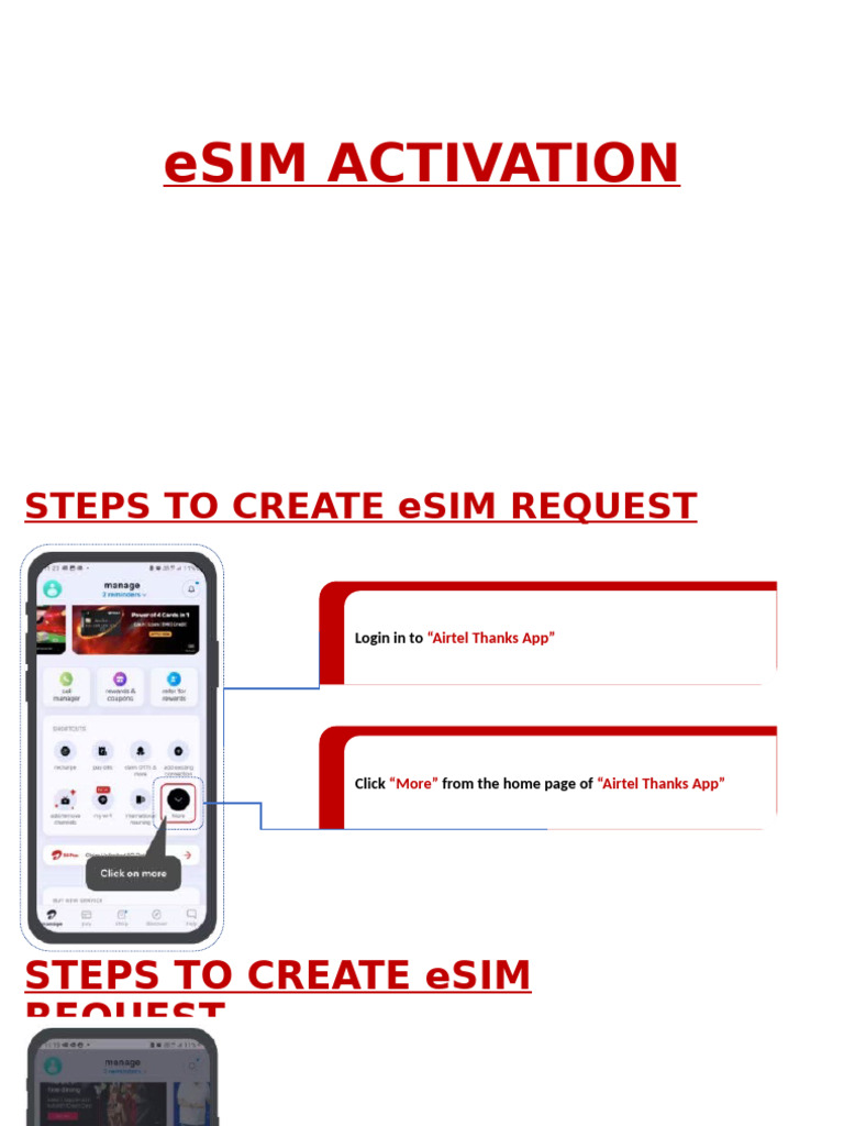 How to Activate Airtel eSIM Guide | PDF