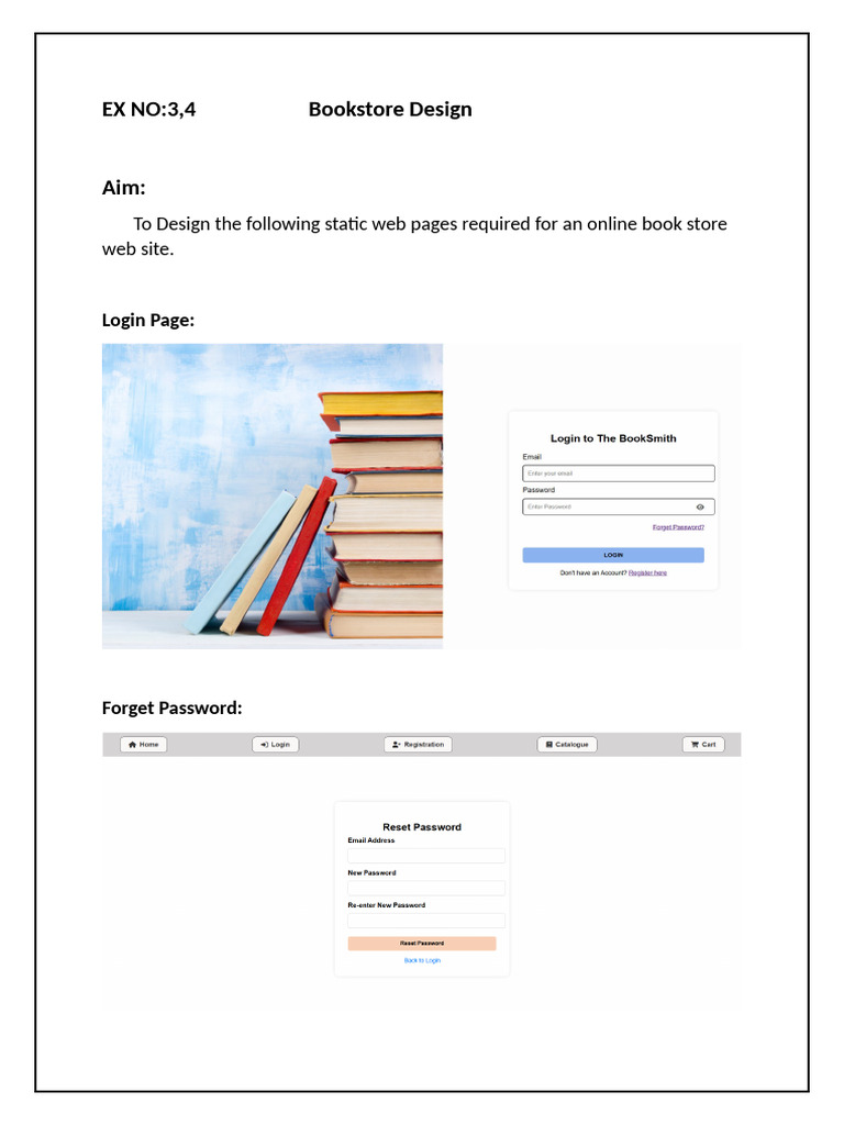 EX NO 3 Book Store | PDF