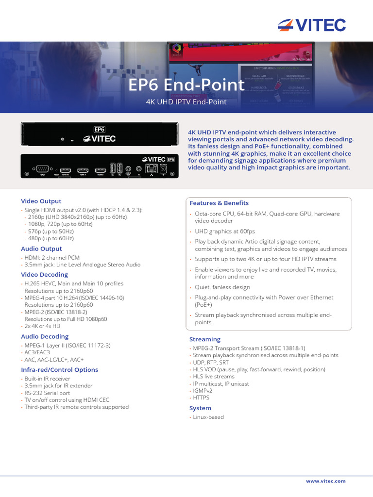 4K UHD IPTV End-Point for Signage | PDF | Computer Engineering ...