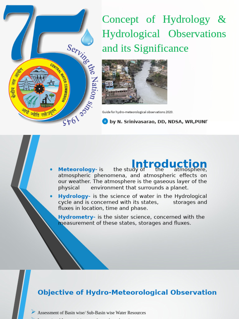 Hydrology and Hydro-Meteorological Observations Guide | PDF | Physical ...