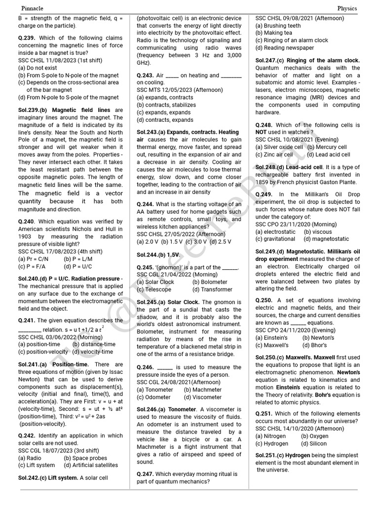 Magnetic Fields and Physics Concepts | PDF | Atoms | Atomic Nucleus