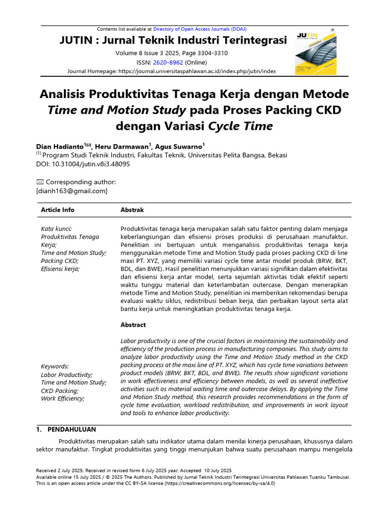 Analisis Produktivitas Packing CKD | PDF