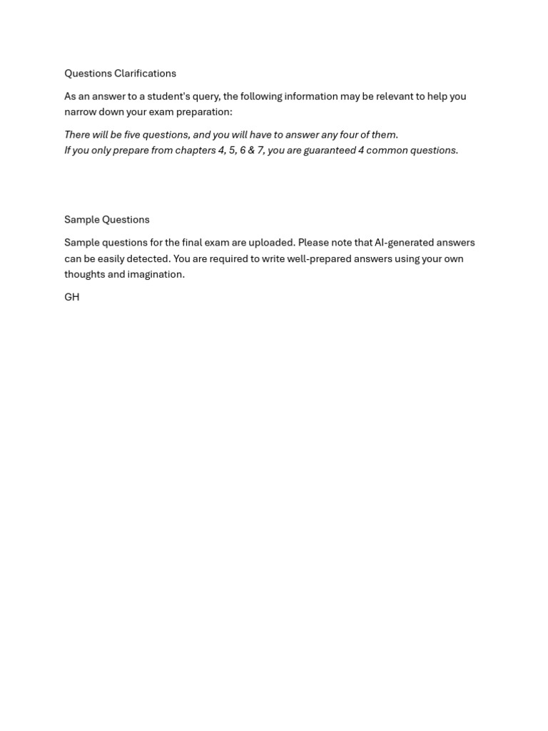 Final Exam Preparation Guide | PDF
