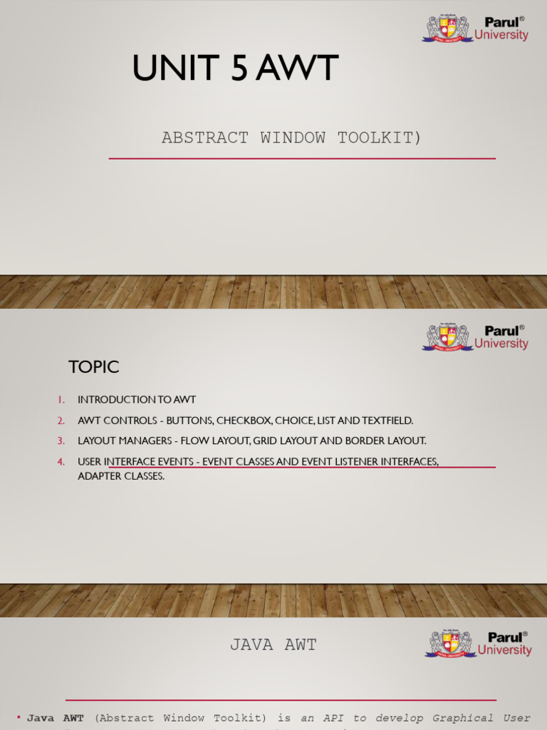 Java AWT: GUI Components & Event Handling | PDF | System Software ...