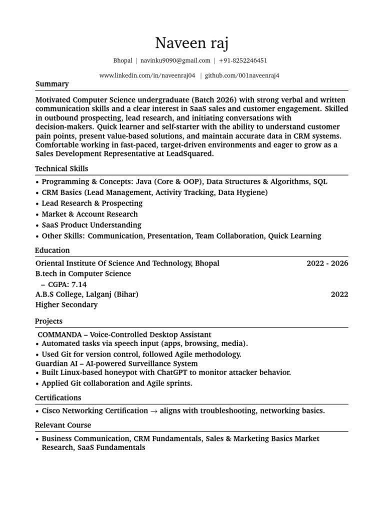 JD Company Resume | PDF