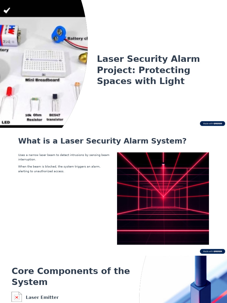 Laser Security Alarm Project Protecting Spaces With Light | PDF ...