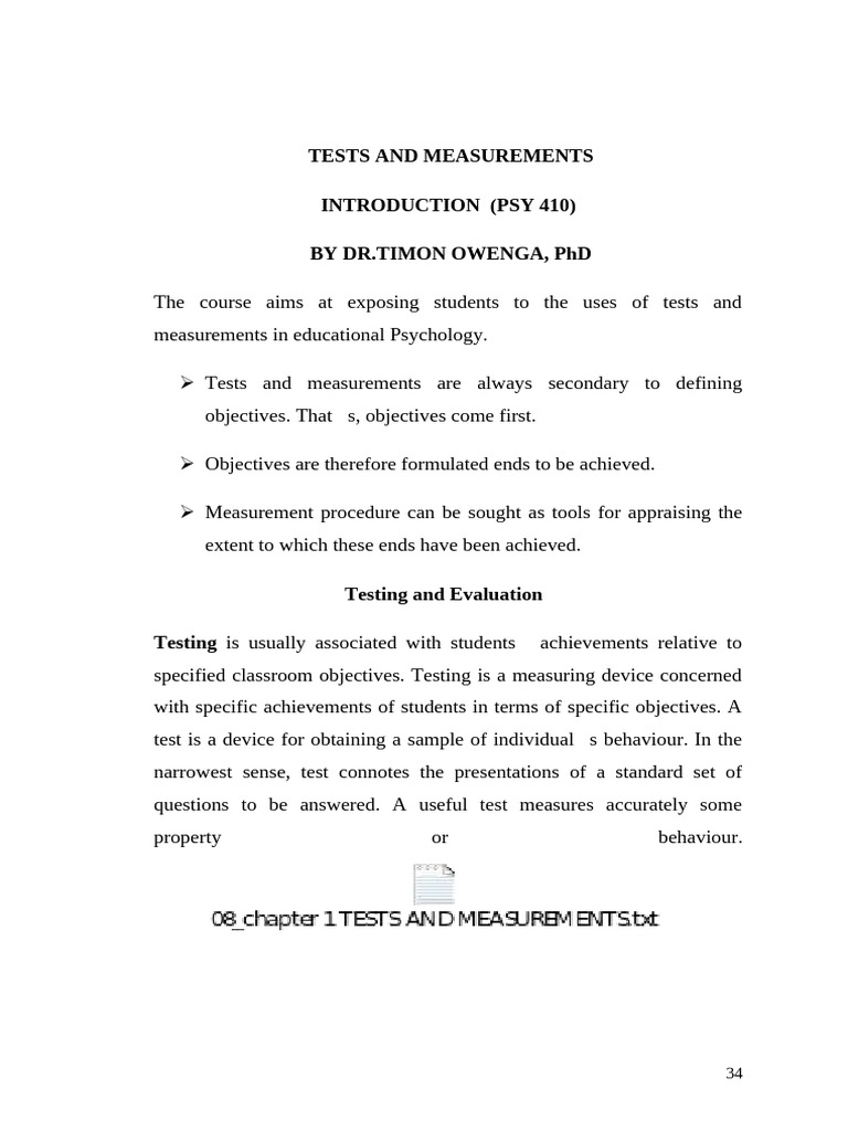 Tests and Measurements in Education | PDF | Multiple Choice | Validity ...