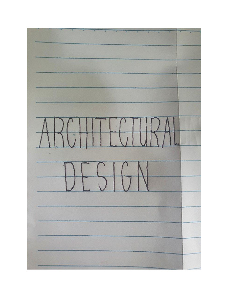Arch 533 Architectural Design Notes PDF | PDF