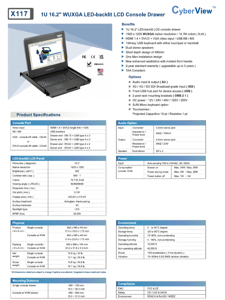 KVM Console - Austin Hughes X117 | PDF