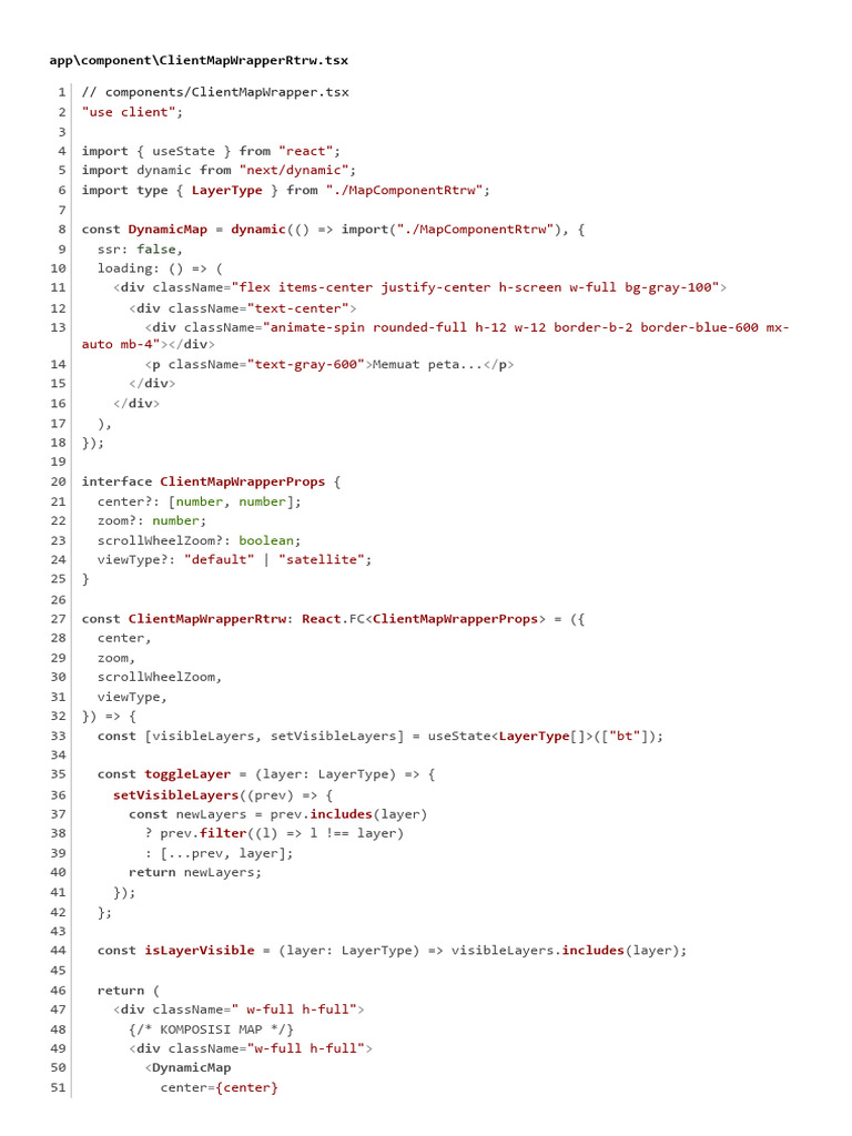 Client Map Wrapper Component in React | PDF