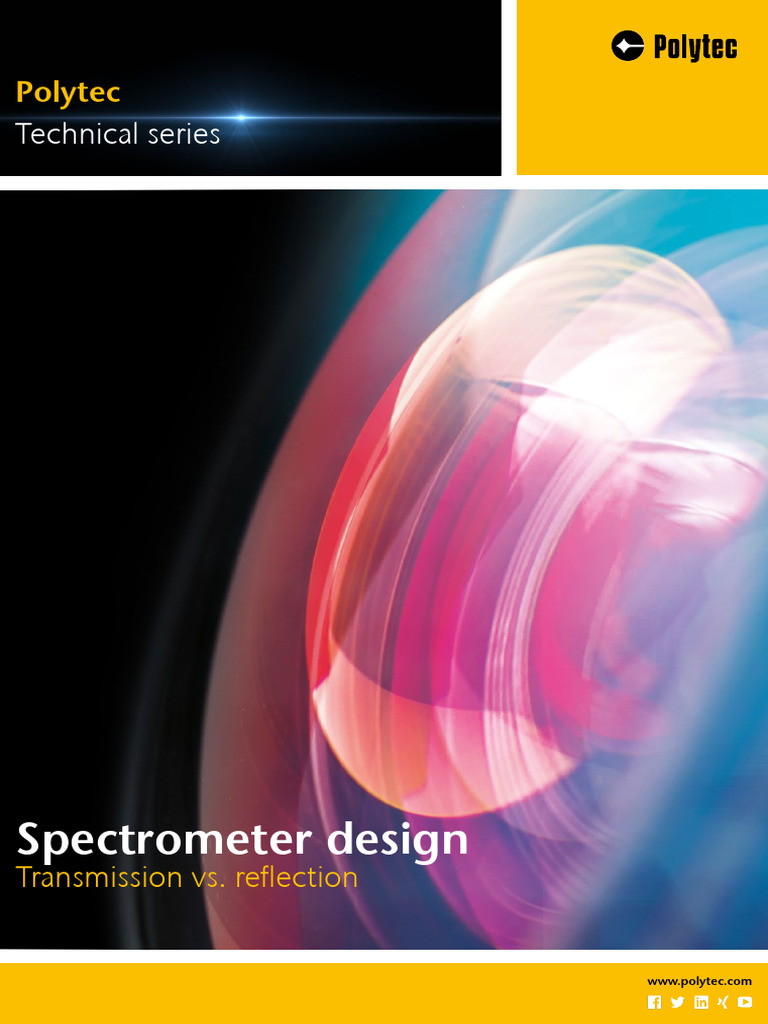Transmission vs. Reflection Spectrometers | PDF | Optics | Spectrometer
