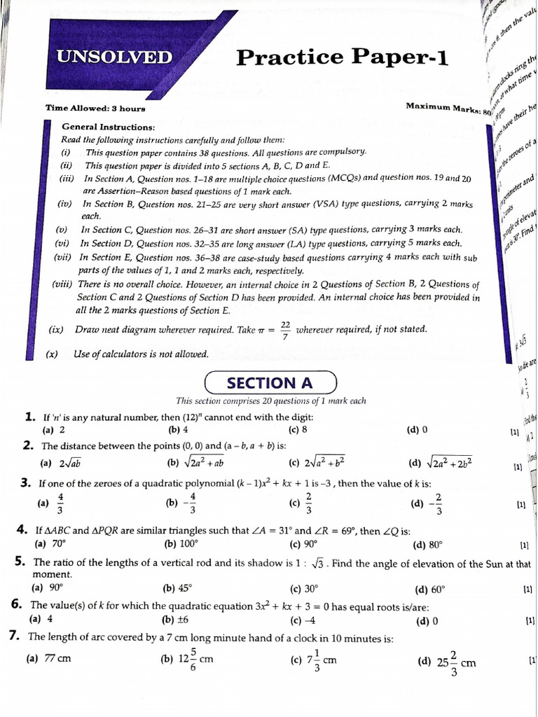 Sample Paper 2 | PDF