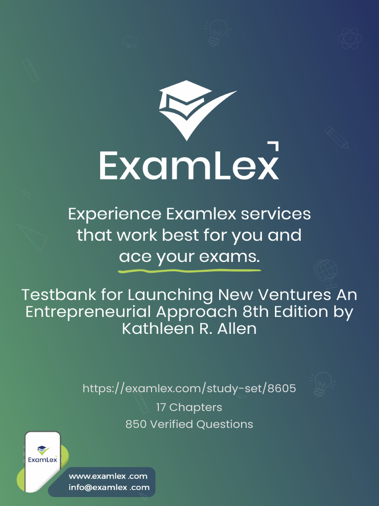 Testbank For Launching New Ventures An Entrepreneurial Approach 8th ...
