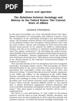 Steinmetz - The Relations Between Sociology and History in The United States The Current State of Affairs