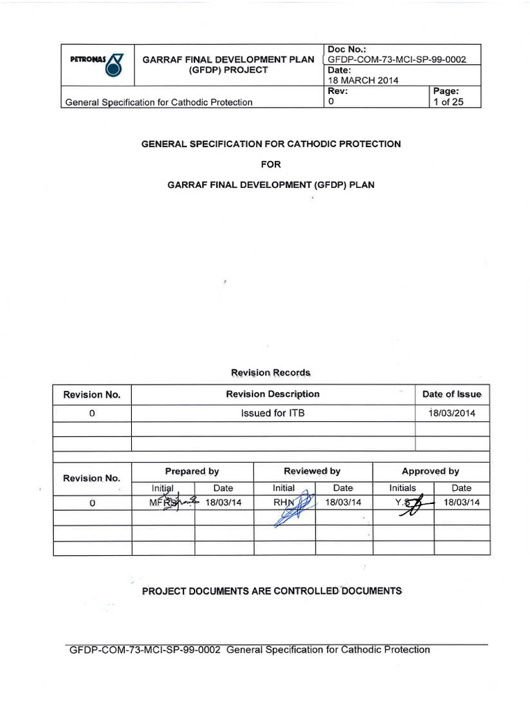 GFDP COM 73 MCI SP 99 0002_General Specification for Cathodic ...