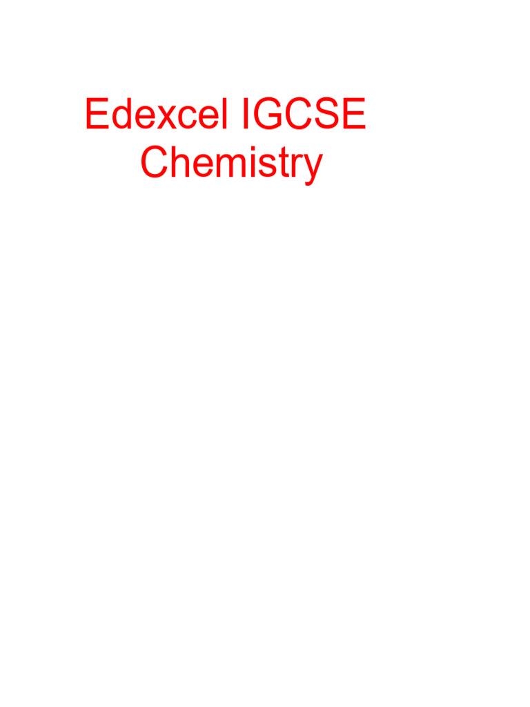 Edexcel IGCSE Chemistry Guide | PDF