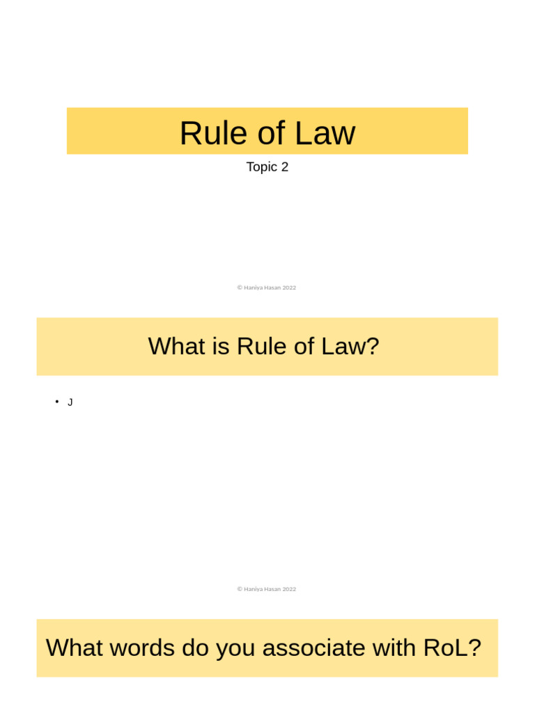 Understanding the Rule of Law Principles | PDF