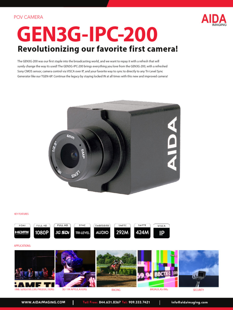 GEN3G-IPC-200 POV Camera Overview | PDF | Camera | Image Resolution