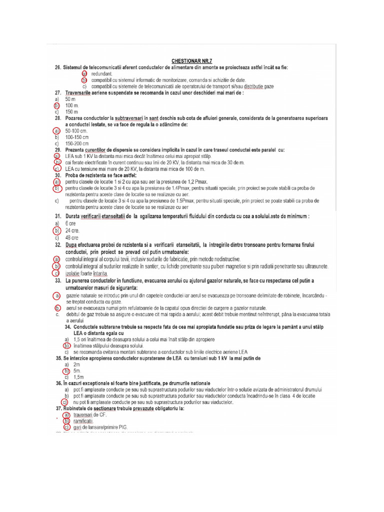 Chestionar Nr. 7 | PDF