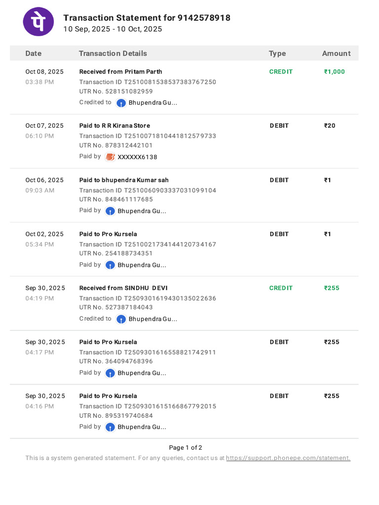 Transaction Statement Summary 9142578918 | PDF | Debit Card | Banking