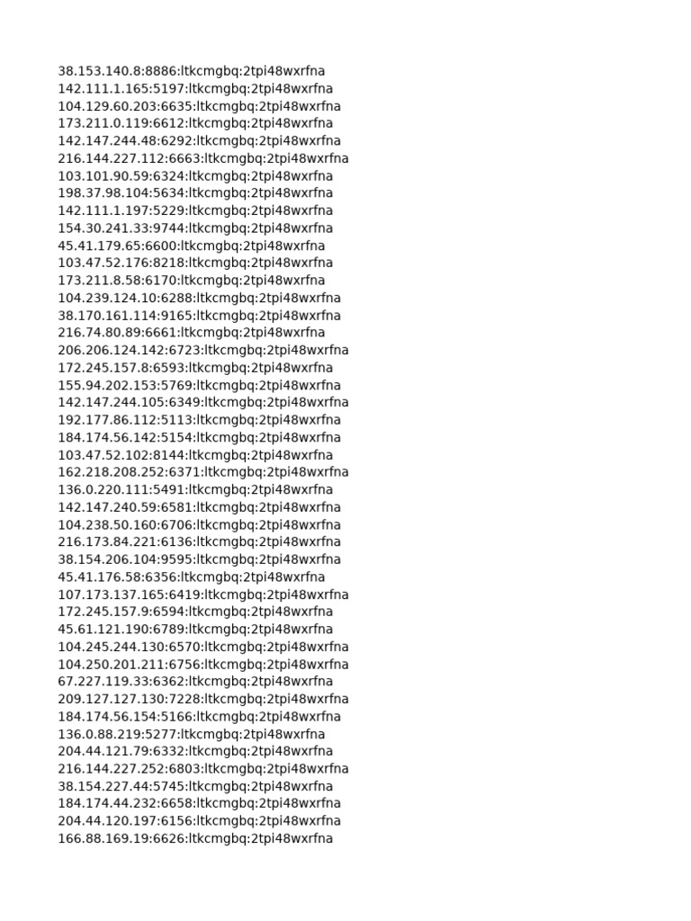 List of IP Addresses and Ports | PDF