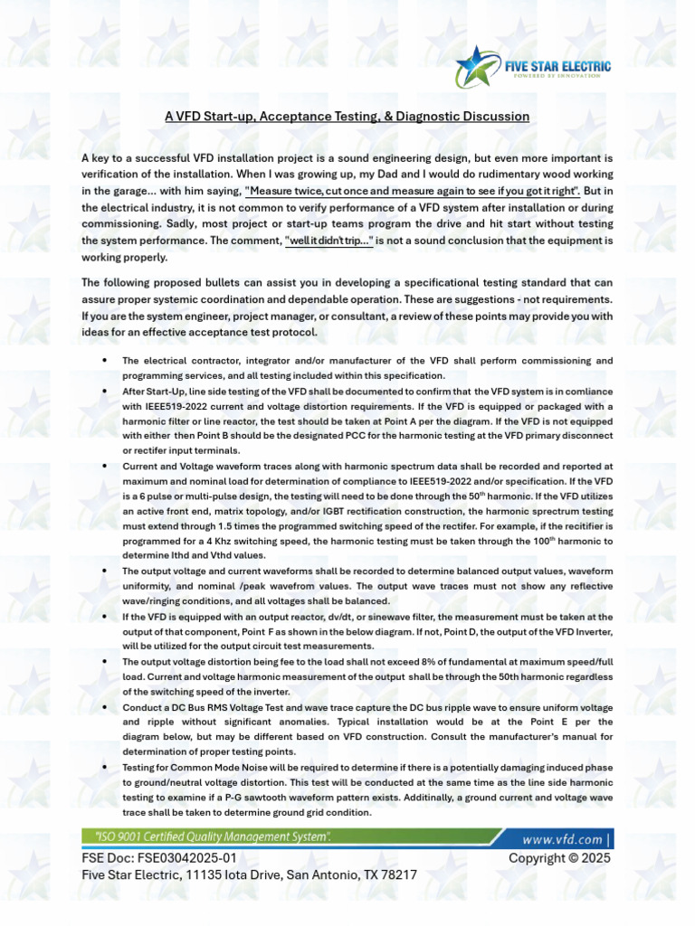 VFD Start-up and Testing Guidelines | PDF | Power Inverter | Power ...