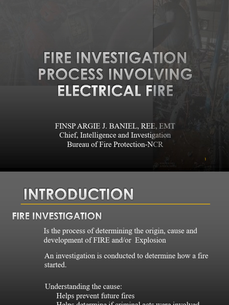 Fire Investigation Techniques and Analysis | PDF | Hypothesis | Fires
