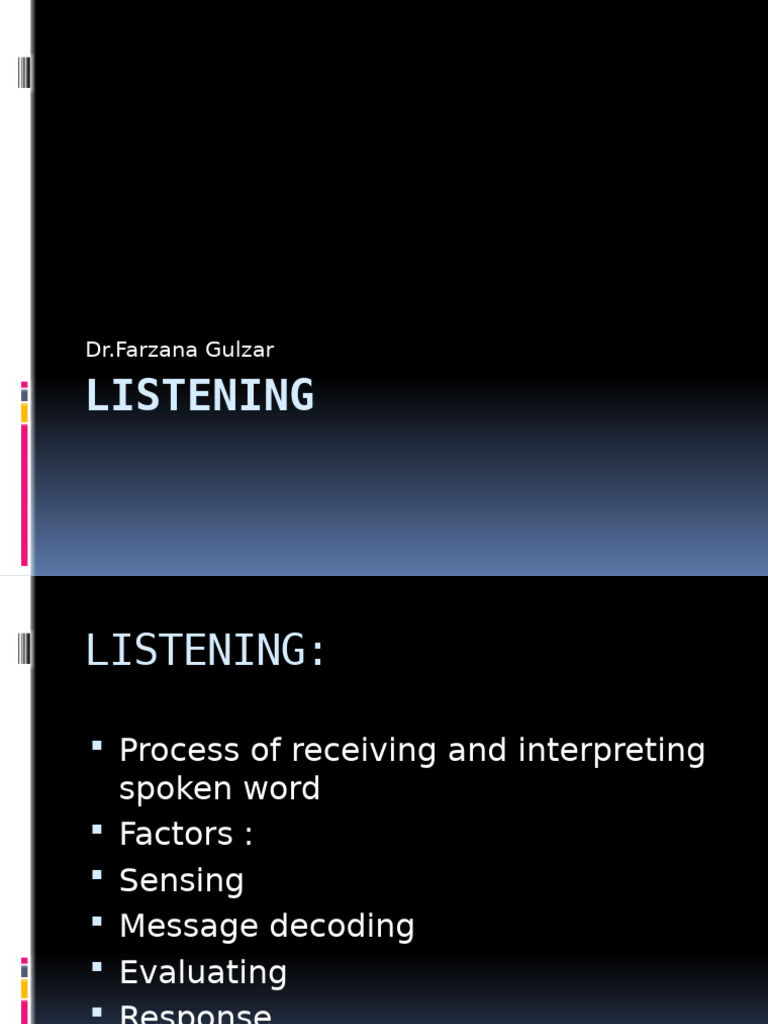 Effective Listening Skills Explained | PDF