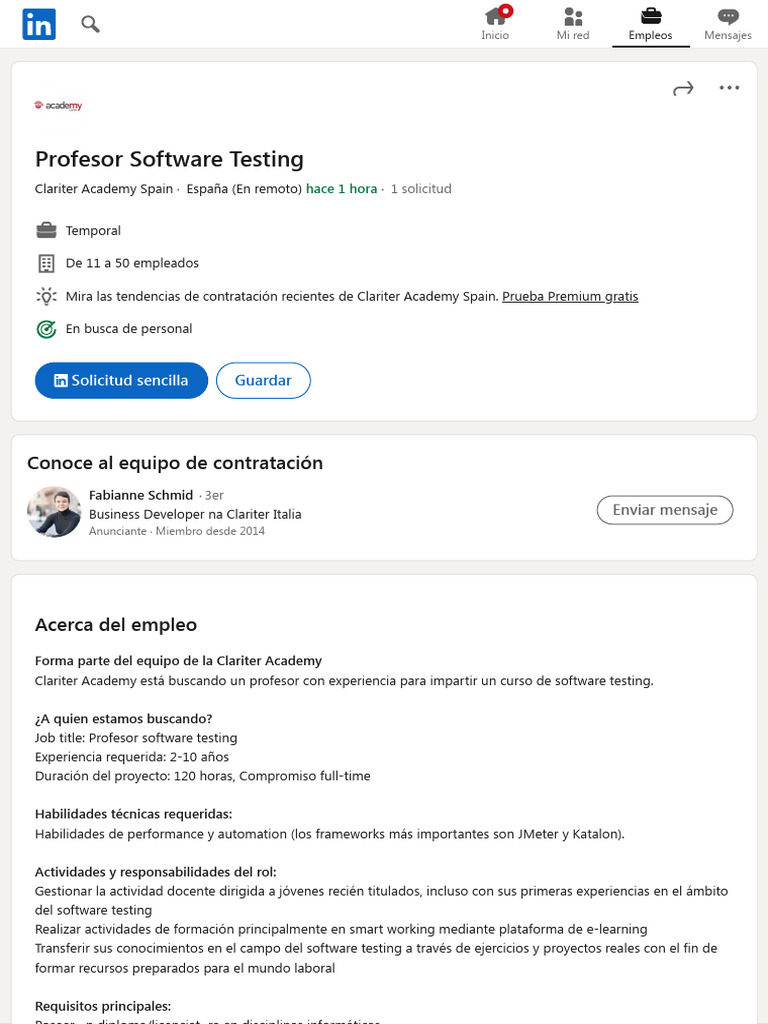 (99+) Profesor Software Testing - Clariter Academy Spain - LinkedIn ...