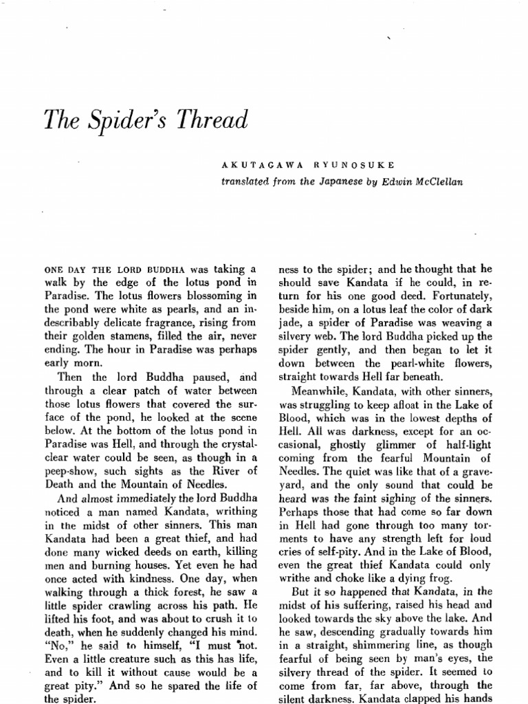 The Spider's Thread | PDF