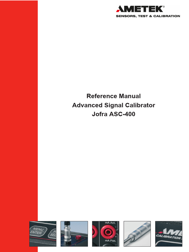 Jofra ASC-400 Signal Calibrator Manual | PDF | Thermocouple ...