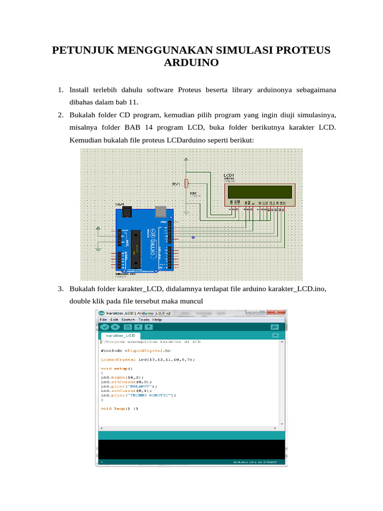 Panduan Simulasi Arduino di Proteus | PDF