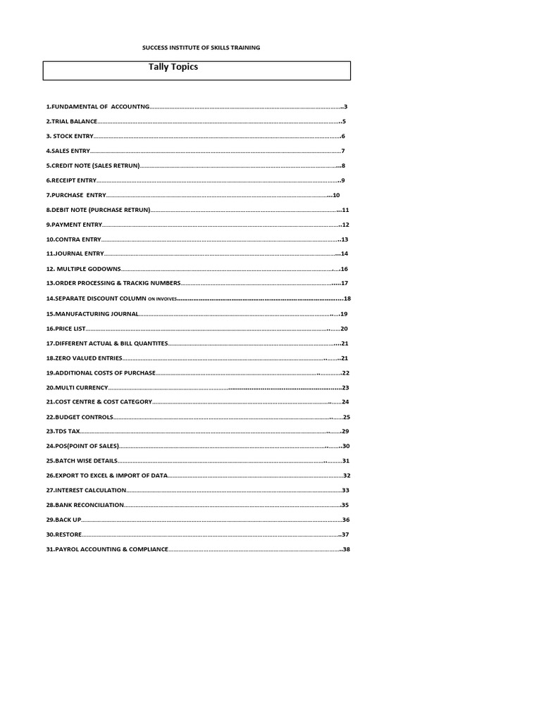 Tally ERP 9 Accounting Fundamentals Guide | PDF | Debits And Credits ...