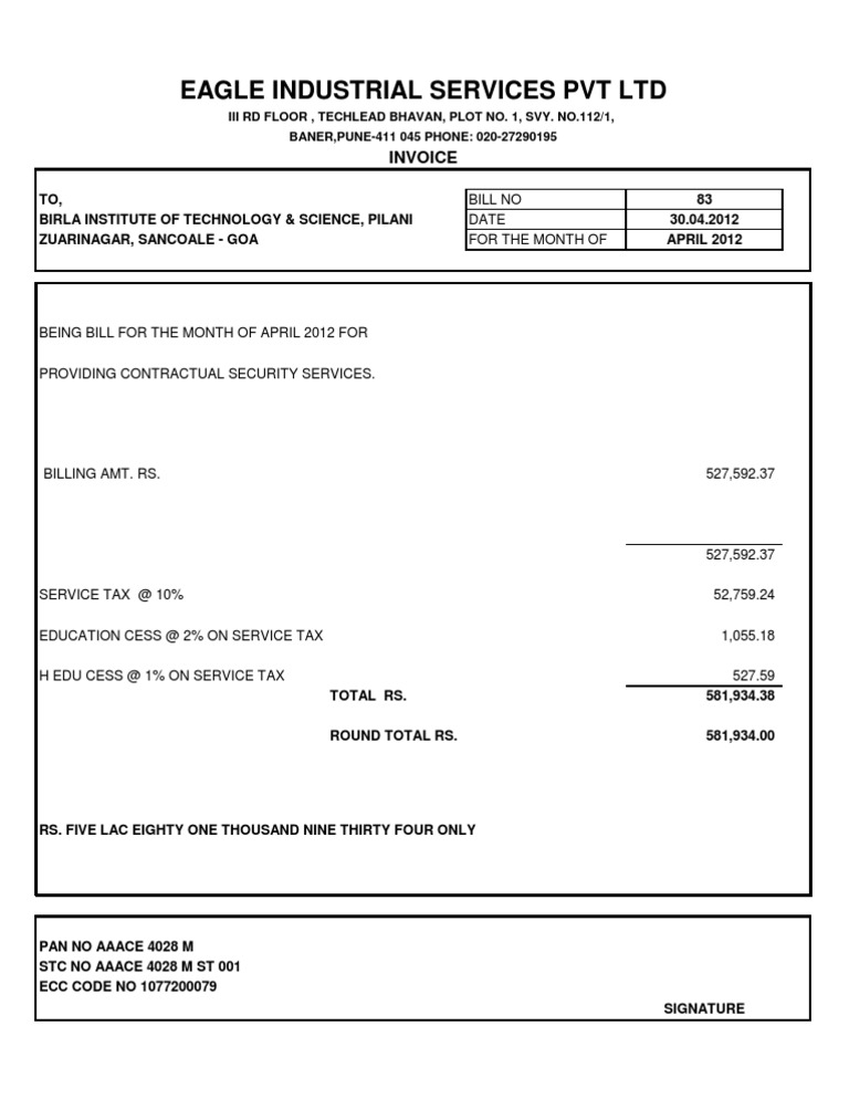 Bits April Bill | PDF