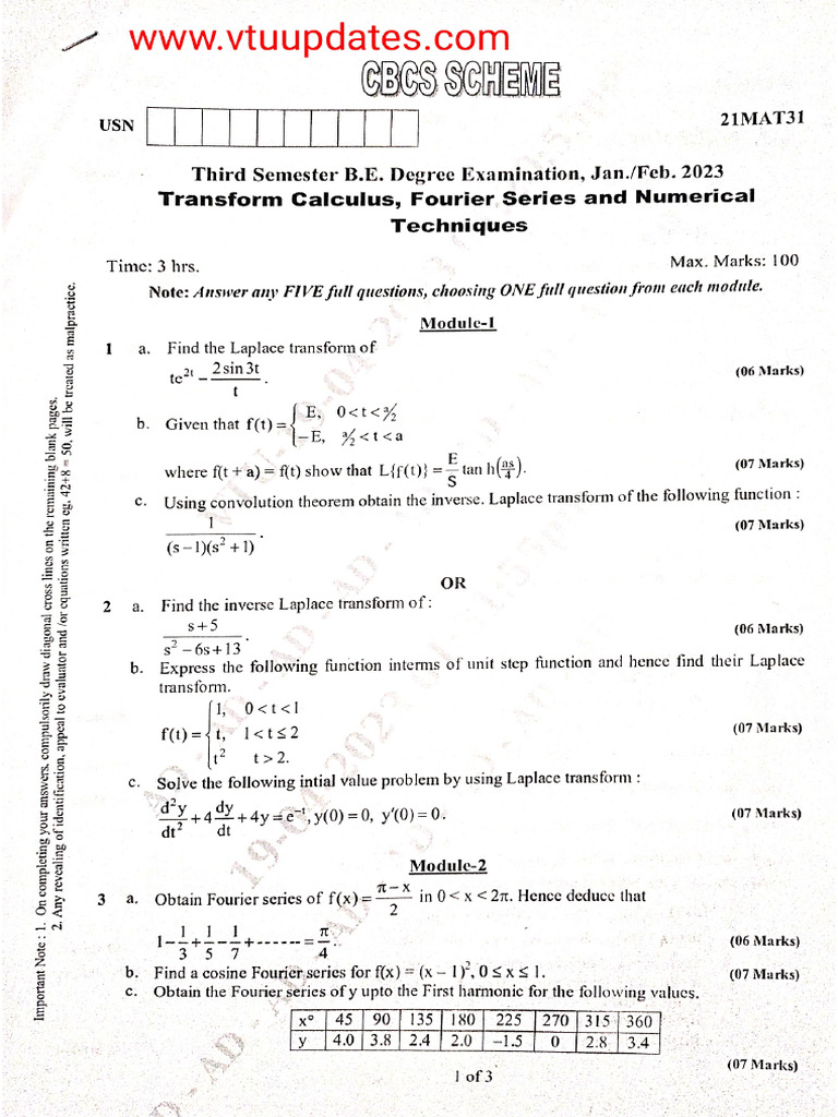 21MAT31 | PDF