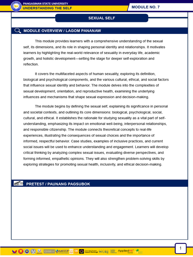 Understanding the Sexual Self and Identity | PDF | Sexual Arousal ...