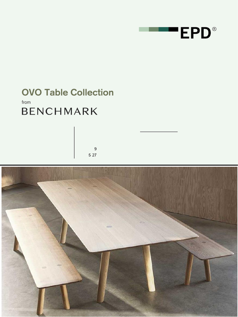 OVO Table Collection EPD Overview | PDF