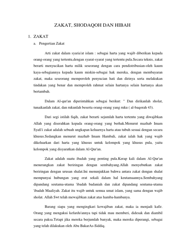 Perbedaan Dan Persamaan Zakat