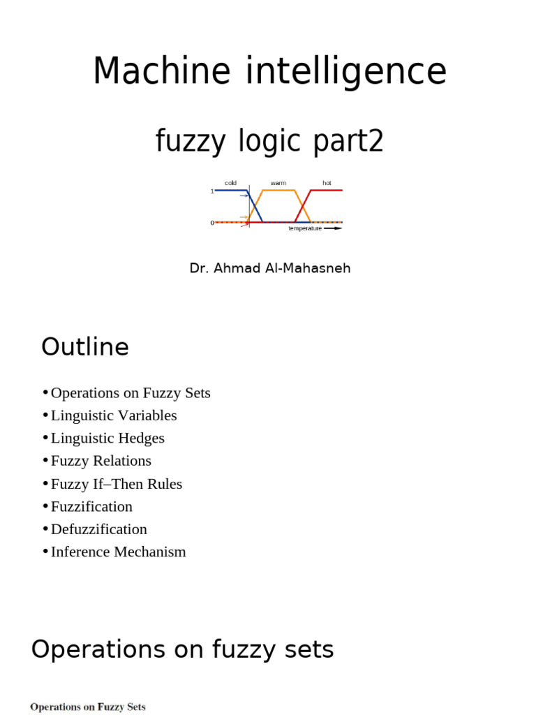 Fuzzy Logic Operations and Inference | PDF