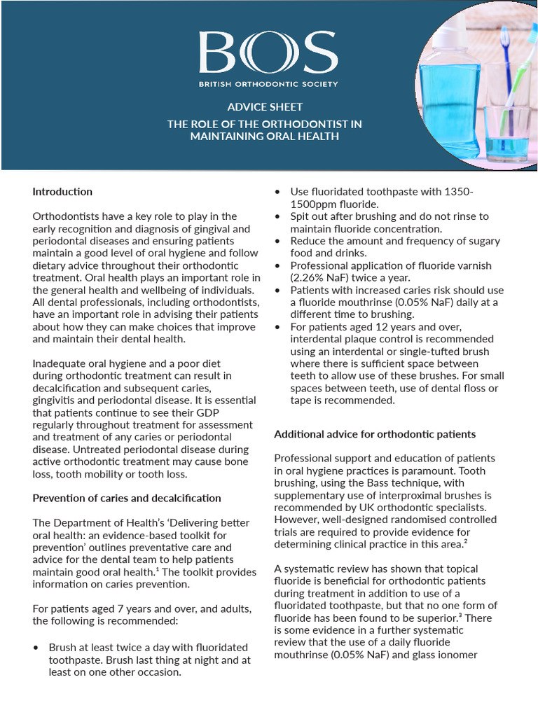 Orthodontist's Guide to Oral Health Care | PDF | Periodontology | Oral ...