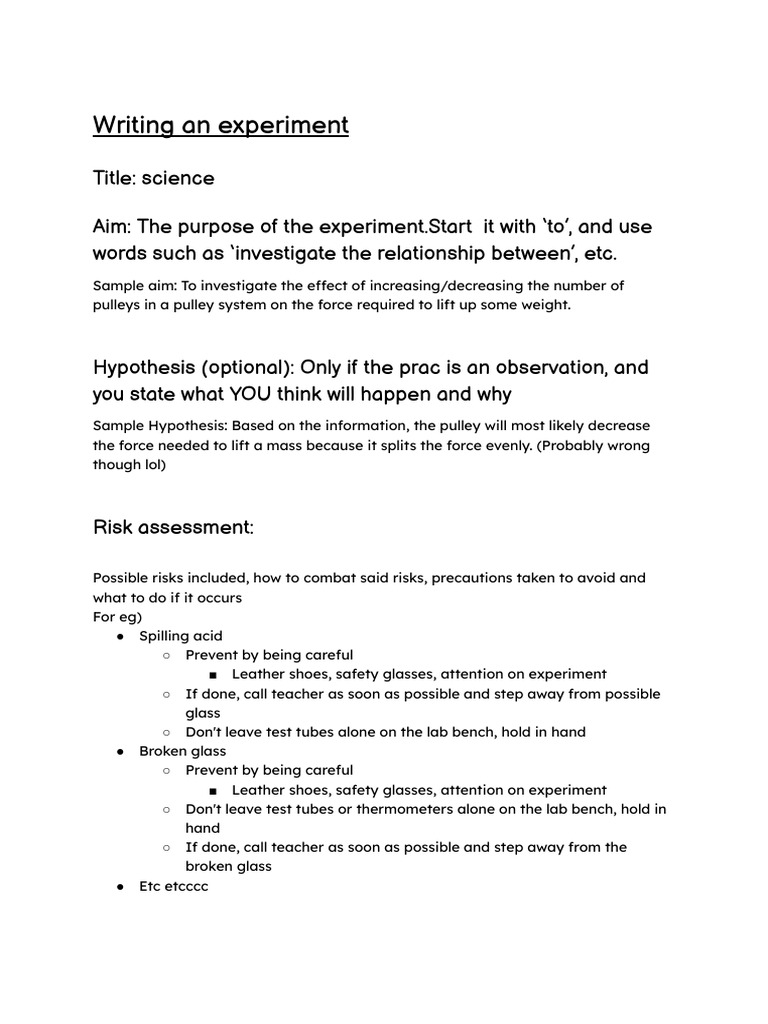Experiment Guide: Pulleys and Force | PDF | Experiment | Methodology